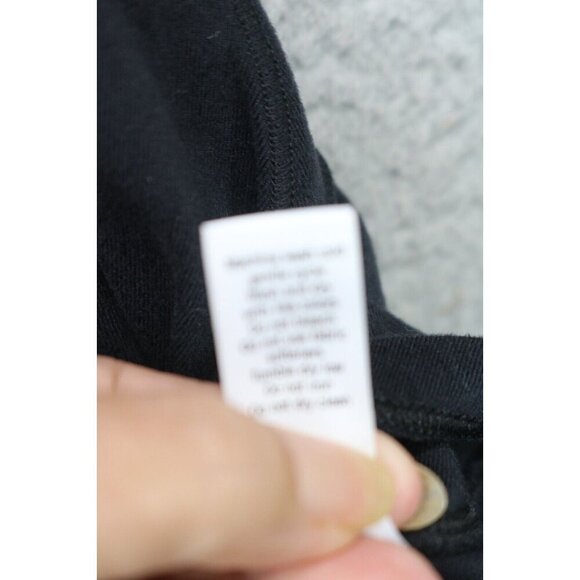 Athleta Black Faux Wrap Pull On Skirt-Size Medium-Back Zip Pocket - Picture 5 of 10